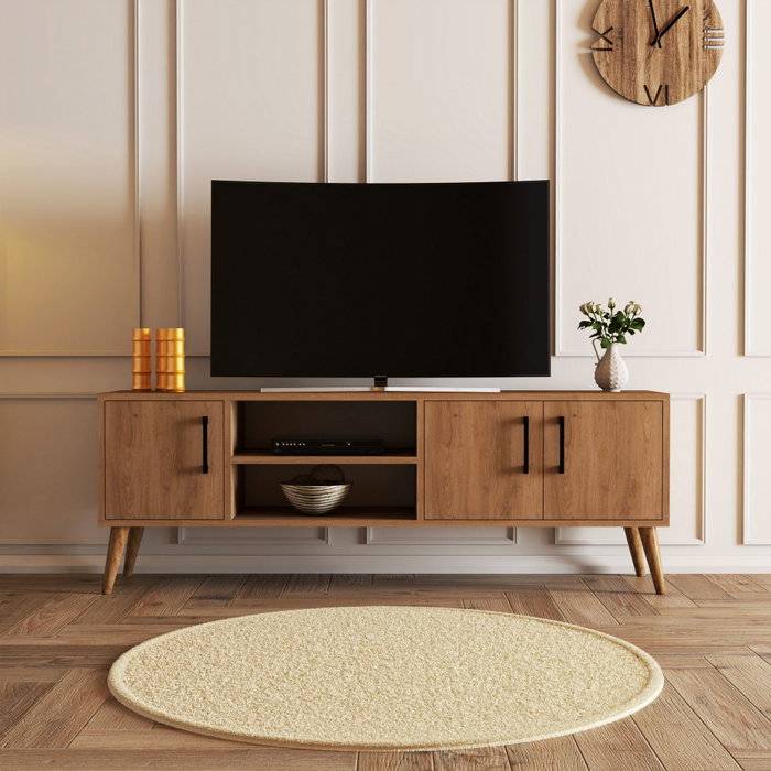 Hanah Home Soporte para TV Roble con Patas de Madera